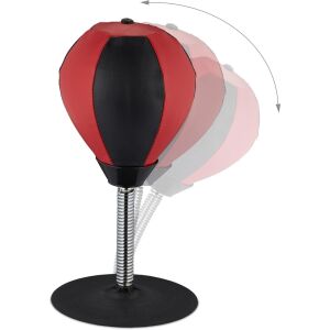 Interaktív játék, KipHome, Boxlabda modell asztali állvánnyal, állítható magasság, +3 év, 10,5 x 20 x 23,5 cm, Piros/Fekete