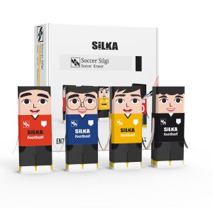 Radír, focisták, 20 db/display Silka 129693357 - Radír