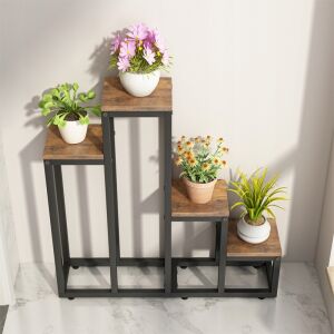 Rusztikus virágállvány virágokkal és növényekkel - Dekoráció