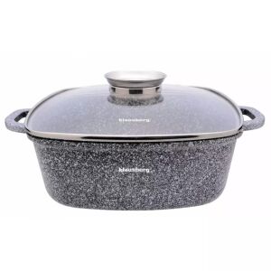 Klausberg KB7532 oală pătrată cu capac de sticlă, 6,5 l, vedere frontală - Oale