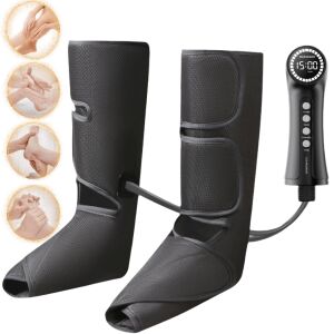 JoyNest DuoRelief aparat de masaj pentru picioare cu compresie de aer și încălzire, pentru gambe și coapse, 5 niveluri de intensitate, 3 moduri automate, curele reglabile, afișaj LCD, relaxare circulație - Aparate masaj pentru picioare