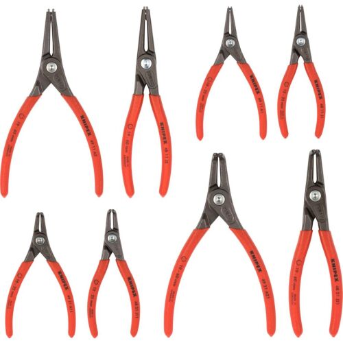 Knipex 44-es és 49-es sorozatú zégerfogó készlet J1 J2 J11 J21 A1 A2 A11 A21 8 darabos műanyag tokban