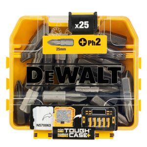 DeWALT 25 darabos PH2 bitkészlet, 25 mm, Tough Case+ - Dewalt