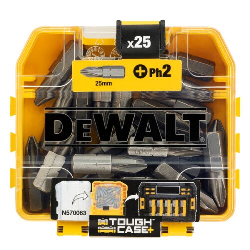 Sada 25 bitov PH2 DeWALT, 25 mm, Tough Case+