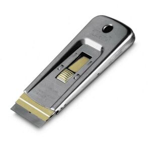 Kovový škrabák Stanley na odstránenie farby, lepidla, tmelu alebo lepidiel zo skla, dlaždíc, stien, podláh alebo iných hladkých povrchov - Nástroj na čistenie stieračov