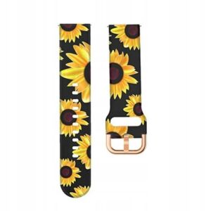 Huawei Watch GT 4 41mm csere szíj, 18mm napraforgó mintás - Okosóra szíj