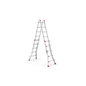 CAGSAN Toros 6x4 fokos többcélú összecsukható létra, alumínium, piros díszítéssel - Cagsan