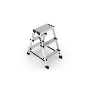 CAGSAN OLIMPOS kétoldalas lépcsős létra, 2x3 fok, kinyitva - Létra & Állvány