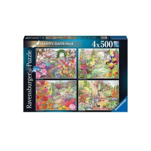 Ravensburger 4 x 500 db-os puzzle - Happy Days - Mesés kertek (17139) 129710189 - Ravensburger Puzzle
