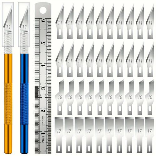 Precíziós kézműves kés készlet, 40 db tartalék pengével 129733828