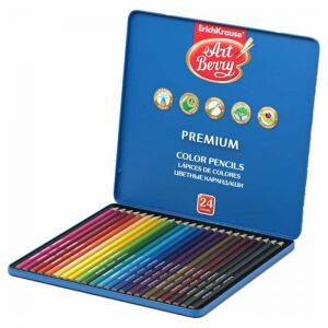 Erich Krause ArtBerry Prémium 24 színes ceruza nyitott fémdobozban - Erich Krause