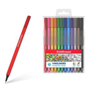 Erich Krause 12 darabos tűfilc készlet íráshoz, rajzoláshoz és vázlatkészítéshez - Rajzeszköz