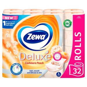 Zewa Deluxe Cashmere Peach 3 Ply Тоалетна хартия 32 ролки 129732240