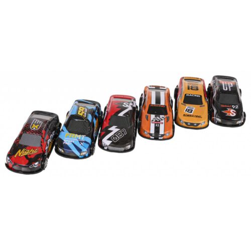 6 darabos fém játékautó készlet interaktív teherautóhoz