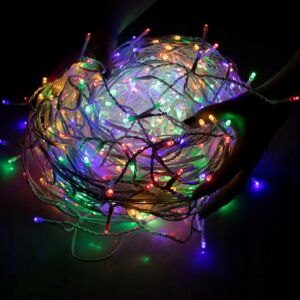 Luminițe LED multicolore, 500 LED, 20m lungime, pentru interior și exterior - Ghirlande luminoase