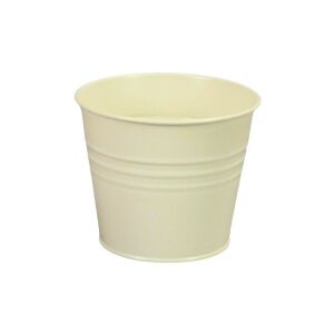 Bádog kaspó selyem-matt - krém 13x11cm