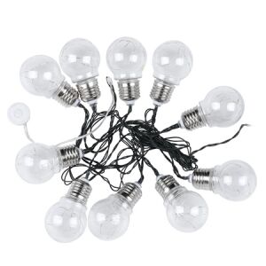 Lumini solare cu LED, 10 becuri, rezistente la apă, alb cald, 3000K - Ghirlande luminoase