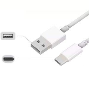 SIKS® USB Type-C adatkábel, 5A, 1m, fehér 145811921 - SIKS