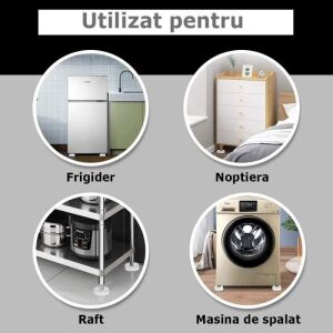 SIKS Rezgéscsillapító láb készlet, 4 db-os, párnás, zaj- és csúszásgátló, háztartási gépekhez, bútorokhoz, átlátszó 145729510 - Háztartási nagygép kiegészítő