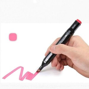 80 db SIKS többszínű marker készlet 2 fejjel, marker típussal, alkohol alapú tintával, fekete táskával és műanyag tartóval 145433193 - Filctoll