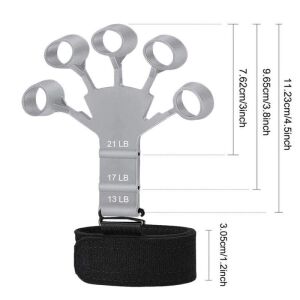 SIKS szilikon ujjhajlító, tépőzáras támasztószalag, különböző nehézségi fokozatok, fizikai helyreállítás, szürke 136327171 - SIKS