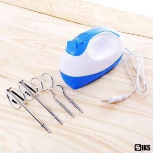 Elektromos kézi mixer JU509 SIKS, 5 sebesség, tápegység, két vezeték, két tésztahorog, kék/fehér 145693017 - Kézi aprító, Kézi mixer, Gyümölcscentrifuga és préselő és Elektromos tésztagép