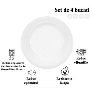 4 db SIKS csillapító láb készlet, rezgéscsillapító, csúszásgátló, zajgátló párna háztartási gépekhez, bútorokhoz, átlátszó, kerek modell 145729561 - Háztartási nagygép kiegészítő