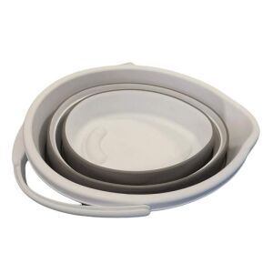 SIKS összecsukható vödör, 10 l, szilikon, fehér/szürke 136331705 - Vödör