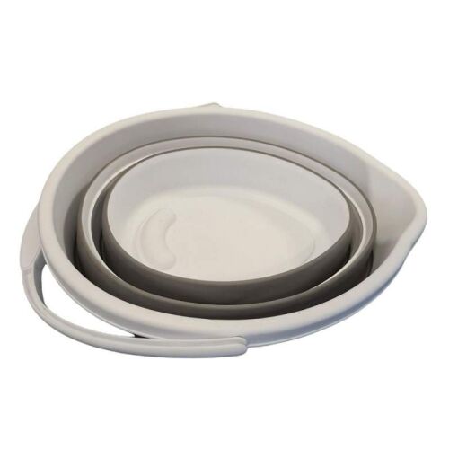 SIKS összecsukható vödör, 10 l, szilikon, fehér/szürke 136331705