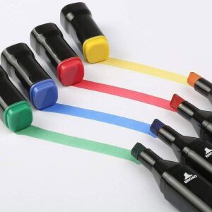 24 db SIKS többszínű marker készlet 2 fejjel, marker típussal, alkohol alapú tintával, fekete táskával és műanyag tartóval 145433226 - Rajzeszköz