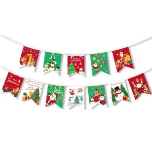 Decoratiune de Craciun, Flippy, Tip Banner, 12 Piese, pentru Usa sau Perete, Multicolor, Sfoara Inclusa, Model A 129766521