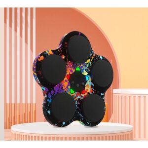 Zenei és fényeffektes bokszjáték, Flippy, Bluetooth, USB töltés, tapadókorongos rögzítés, 5 célpont, 40x38x8 cm, 930 g, fekete