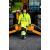 Férfi a Portwest Vision HiVis Softshell kabátban, sárga színben, S méretben