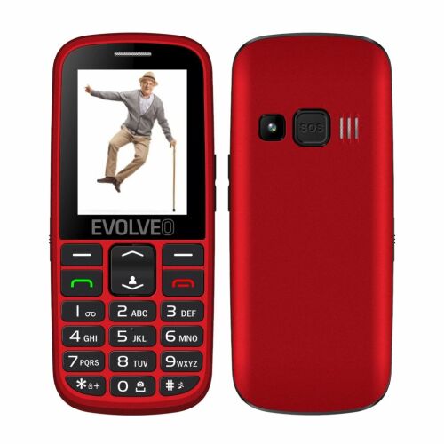 EVOLVEO EP-550 Easy Phone, piros színű, idős mobiltelefon SOS gombbal
