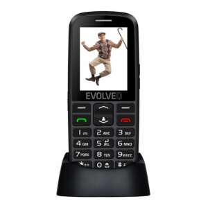 Evolveo EP-550 Easy Phone mobile phone in black, with a charging dock - Senior Phone
