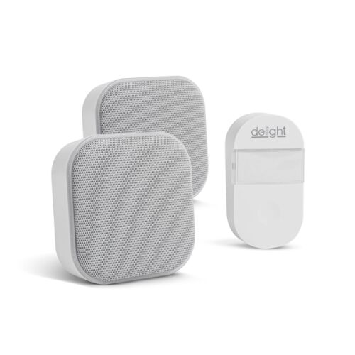 2 az 1-ben vezeték nélküli csengő és éjszakai fény - Kinetic - dupla vevőegységgel - Fehér 129779177