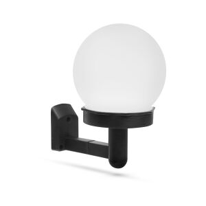 LED-Solar-Wandleuchte - kaltwei - schwarz - Kunststoff 129782679