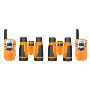 Levenhuk LabZZ WTT10 walkie-talkie és kétszemes távcső készlet gyerekeknek, narancssárga - Levenhuk