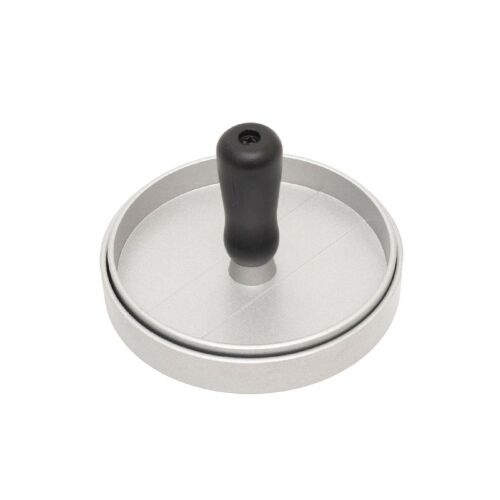 Преса за хамбургери Home GRT06, диаметър 115 mm, алуминий, черна дръжка