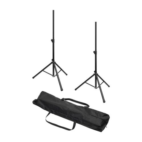 SAL HT922 hangszóró állvány, állítható magasság, fekete, 35 mm átmérő, 2 db-os, hordtáskával