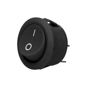 Întrerupător basculant negru Orno OR-AE-13180/B, întrerupător de alimentare rotund 230V - Intrerupatoare