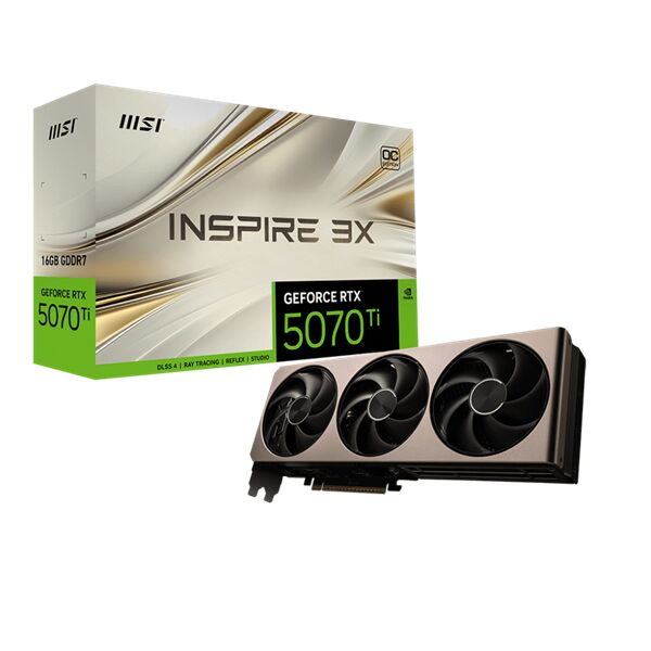 Msi videokártya pci-ex16x nvidia rtx 5070 ti inspire 3x 16gb ddr7...