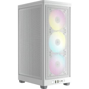 Corsair 2000D Airflow RGB White PC Ház elölnézet - Corsair