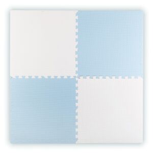 Ricokids blue and white foam puzzle mat, 4 pieces, 60x60 cm - Ricokids