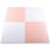 Ricokids peach and white foam puzzle mat, assembled view