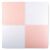 Ricokids peach and white foam puzzle mat, square arrangement
