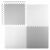 Ricokids foam puzzle mat, 4 interlocking tiles, gray and white