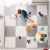 Large foam puzzle mat white and grey ricokids 180x180cm 9pcs 129833928