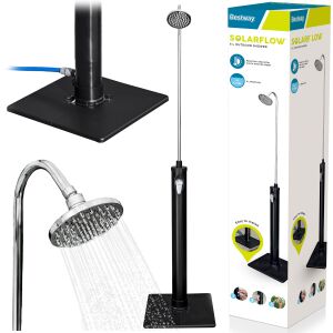 Bestway SolarFlow 8L Außendusche mit Verpackung und Anwendungsbeispielen - Bestway
