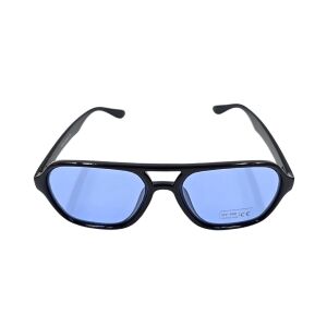 Ochelari de soare, bărbați, Aristo, ramă neagră lucioasă, lentile albastre fumurii, formă geometrică aviator, protecție UV 400 129838533 - Ochelari de soare pentru barbati